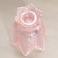 Vintage Fenton Pink Iridescent Glass 2-Way Floral Candleholder