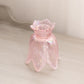 Vintage Fenton Pink Iridescent Glass 2-Way Floral Candleholder