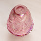 Vintage Fenton Pink Iridescent Glass Inverted Strawberry Fairy Lamp