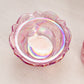 Vintage Fenton Pink Iridescent Glass Inverted Strawberry Fairy Lamp