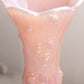Vintage Fenton Pink Iridescent Glass Rose Floral Footed Vase