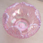 Fenton Pink Iridescent Opalescent Empress Lotus Glass Bowl
