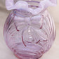 Vintage Fenton Pink Purple Opalescent Glass Caprice Vase w/ Bow Detail