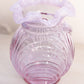 Vintage Fenton Pink Purple Opalescent Glass Caprice Vase w/ Bow Detail