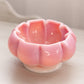 Vintage Fenton Pink White Rosalene Slag Glass Footed Bowl