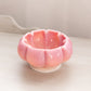 Vintage Fenton Pink White Rosalene Slag Glass Footed Bowl