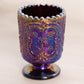Vintage Fenton Purple Carnival Glass Strawberry Toothpick Holder