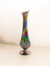 Vintage Fenton Purple Carnival Glass Lily of the Valley Swung Vase