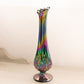 Vintage Fenton Purple Carnival Glass Lily of the Valley Swung Vase