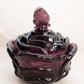 Vintage Fenton Purple Glass Flower Butterfly Lidded Dish