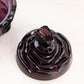 Vintage Fenton Purple Glass Flower Butterfly Lidded Dish