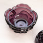 Vintage Fenton Purple Glass Flower Butterfly Lidded Dish