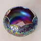 Vintage Fenton Purple Iridescent Wild Rose and Bowknot Bowl