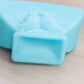 Vintage Fenton Rectangular Top Blue Matte Glass Vase with Bird Designs