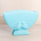 Vintage Fenton Rectangular Top Blue Matte Glass Vase with Bird Designs