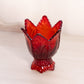 Vintage Fenton Red Amberina Glass 2-Way Floral Candleholder