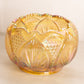 Vintage Fenton Regency Yellow Gold Iridescent Glass Bowl