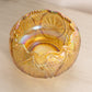 Vintage Fenton Regency Yellow Gold Iridescent Glass Bowl