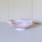 Vintage Fenton Rosalene Carolina Dogwood Pink & White Dish