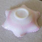 Vintage Fenton Rosalene Carolina Dogwood Pink & White Dish