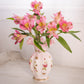 Vintage Fenton Rosalene Charleton Glass Vase with Hand Painted Details