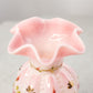Vintage Fenton Rosalene Glass Vase with Hand Painted Details