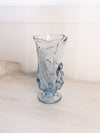 Vintage Fenton Blue Glass Footed Vase