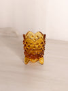Vintage Fenton Small Amber Glass Hobnail Toothpick Holder