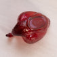 Vintage Fenton Small Amberina Red Glass Swan Dish (Glows)