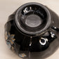 Vintage Fenton Small Black Glass Bowl with Hand Painted Floral Designs