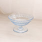 Vintage Fenton Small Blue Glass Footed Dish with Floral Designs