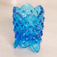 Vintage Fenton Small Blue Glass Hobnail Toothpick Holder