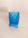 Vintage Fenton Small Blue Glass Hobnail Toothpick Holder