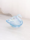 Vintage Fenton Small Blue Iridescent Opalescent Glass Swan Dish
