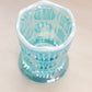 Vintage Fenton Small Blue Iridescent Opalescent Glass Vase