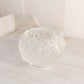 Vintage Fenton Small Clear Satin Glass Water Lily Bowl