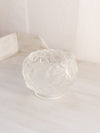 Vintage Fenton Small Clear Satin Glass Water Lily Bowl