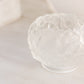 Vintage Fenton Small Clear Satin Glass Water Lily Bowl