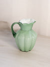 Vintage Fenton Small Green Cased Glass Pitcher