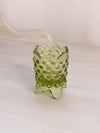 Vintage Fenton Small Green Glass Hobnail Toothpick Holder