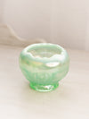 Vintage Fenton Small Green Iridescent Opalescent Glass Bowl