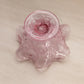 Vintage Fenton Small Pink Glass Footed Strawberry Dish