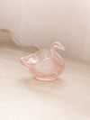 Vintage Fenton Small Pink Iridescent Opalescent Glass Swan Dish