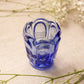 Vintage Fenton Small Purple Blue Glass Barred Oval Toothpick Holder