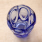 Vintage Fenton Small Purple Blue Glass Barred Oval Toothpick Holder