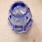 Vintage Fenton Small Purple Blue Glass Barred Oval Toothpick Holder