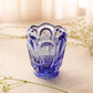 Vintage Fenton Small Purple Blue Glass Barred Oval Toothpick Holder