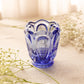 Vintage Fenton Small Purple Blue Glass Barred Oval Toothpick Holder