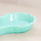 Vintage Fenton Small Turquoise Milk Glass Block and Star Dish