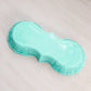 Vintage Fenton Small Turquoise Milk Glass Block and Star Dish